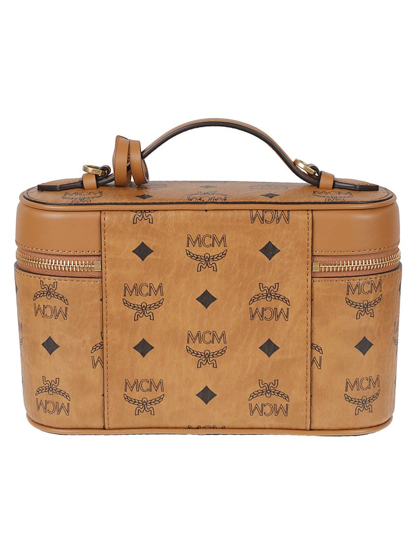 Mcm Visetos Monogram Canvas Convertible Handbag