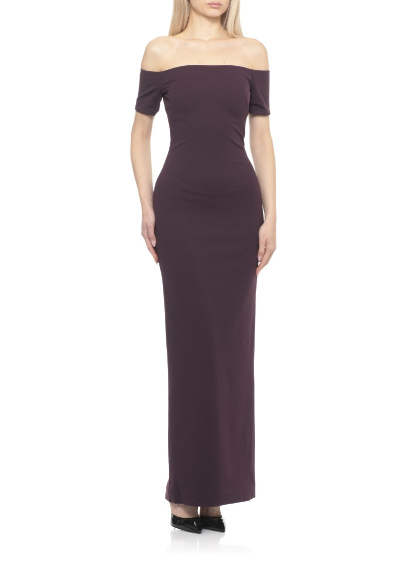 Solace London Nile Maxi Dress With Off-Shoulder Design And Rear Zip Fastening