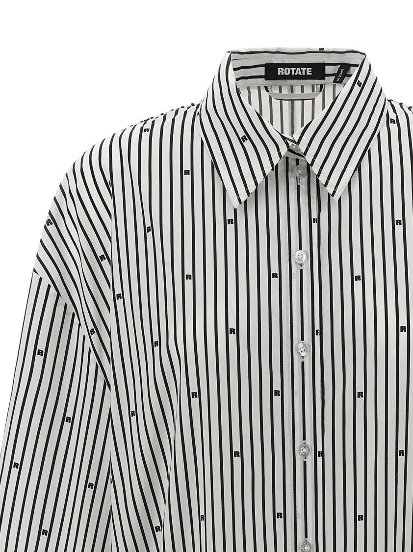 Rotate Birger Christensen Poplin Oversized Striped' Shirt