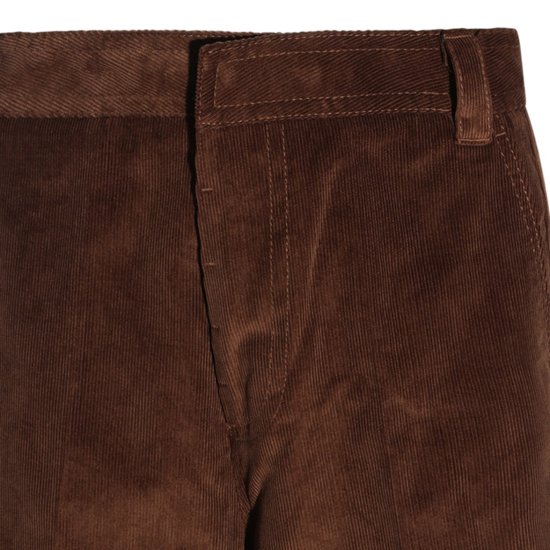 Ami Paris Brown Straight-Leg Corduroy Pants