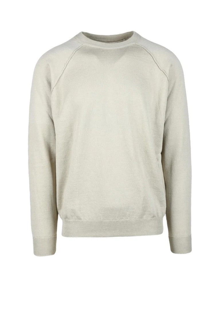 Original Vintage Style Beige Linen Cotton Sweater