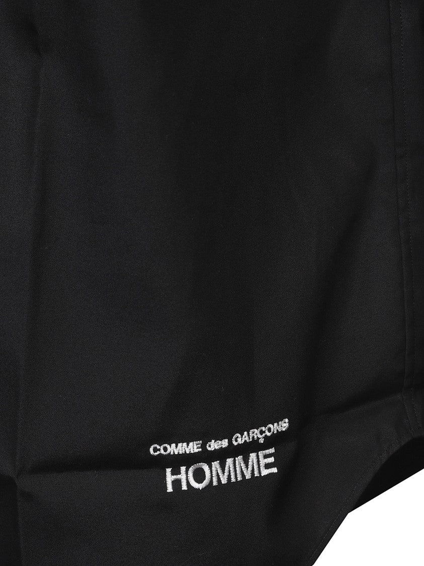 Comme Des Garçons Short-Sleeved Boxy Embroidered Logo Shirt
