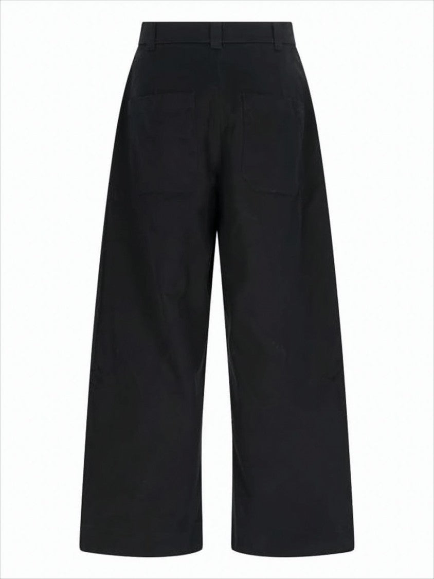 Studio Nicholson Wide-Leg Cropped Pants With High Waist