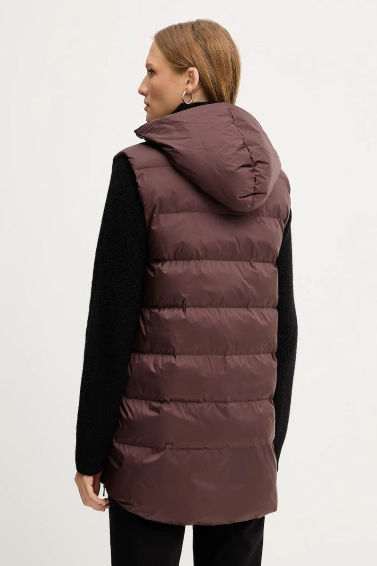 Max Mara Burgundy Quilted Sleeveless Vest