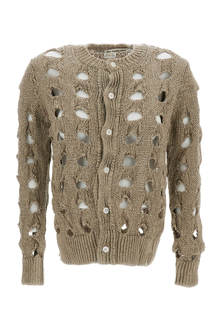 Comme Des Garçons Short Perforated Cardigan