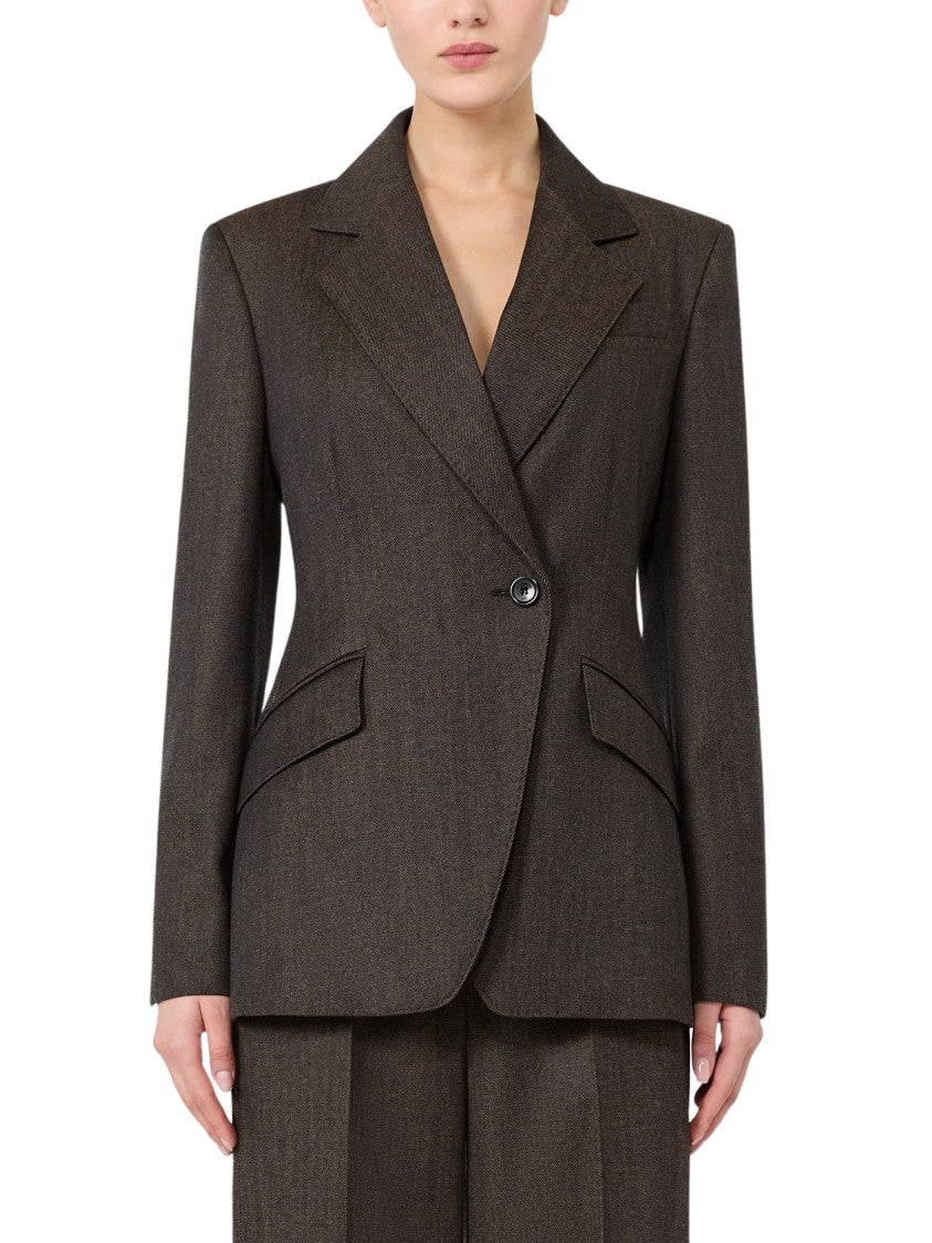 Max Mara Mxmneutro Single-Button Tailored Blazer