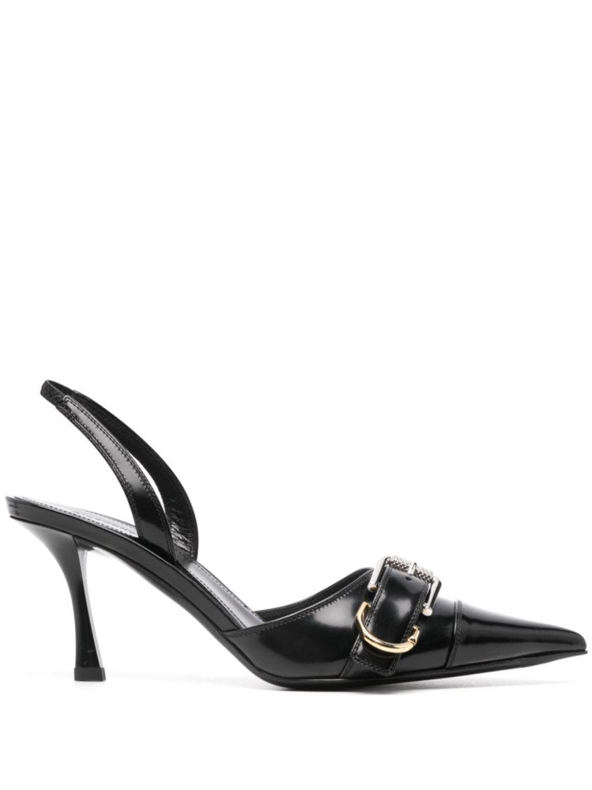 Givenchy Panelled Black Calf Leather Slingback Pumps