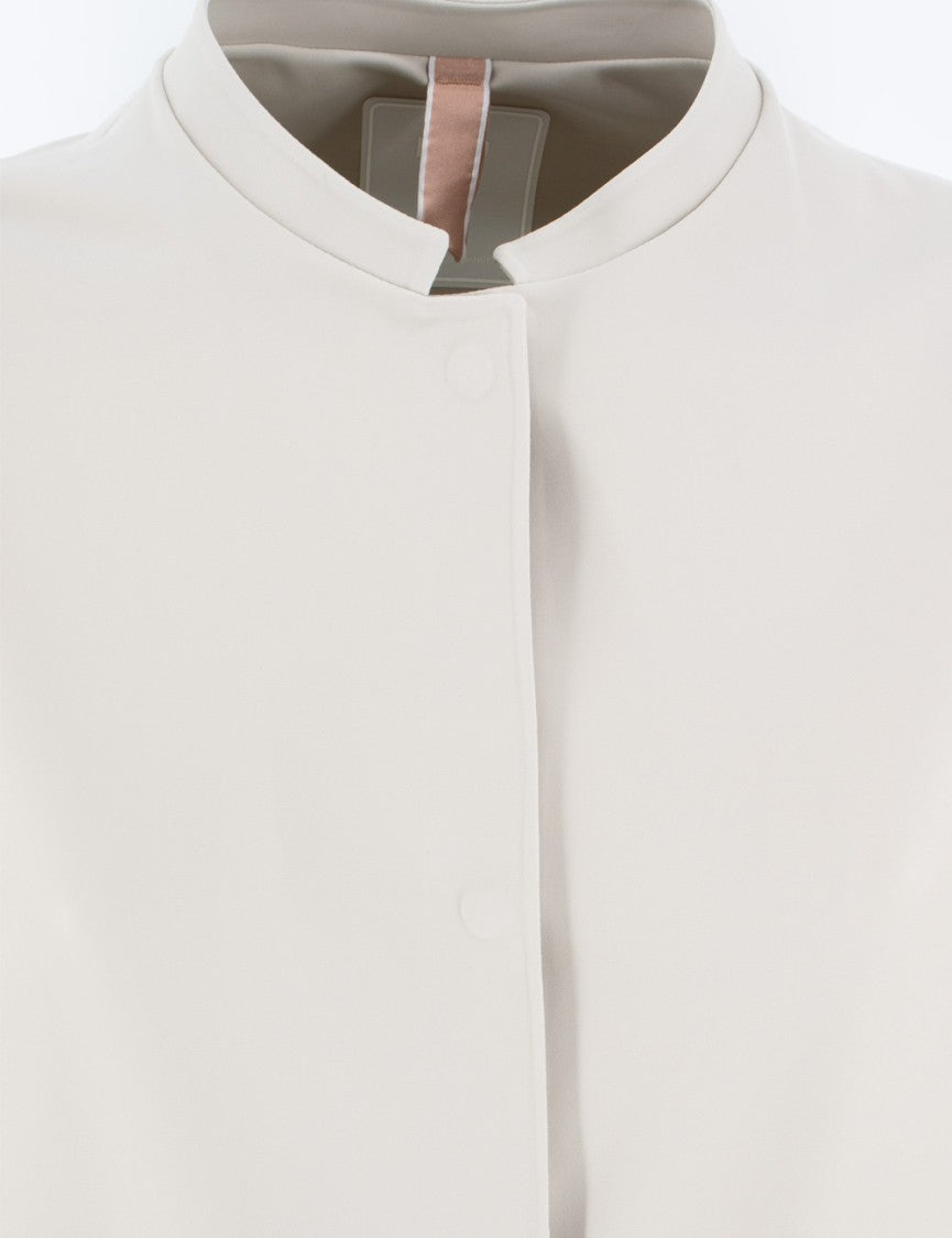 Duno Beige Technical Fabric Jacket With Mandarin Collar