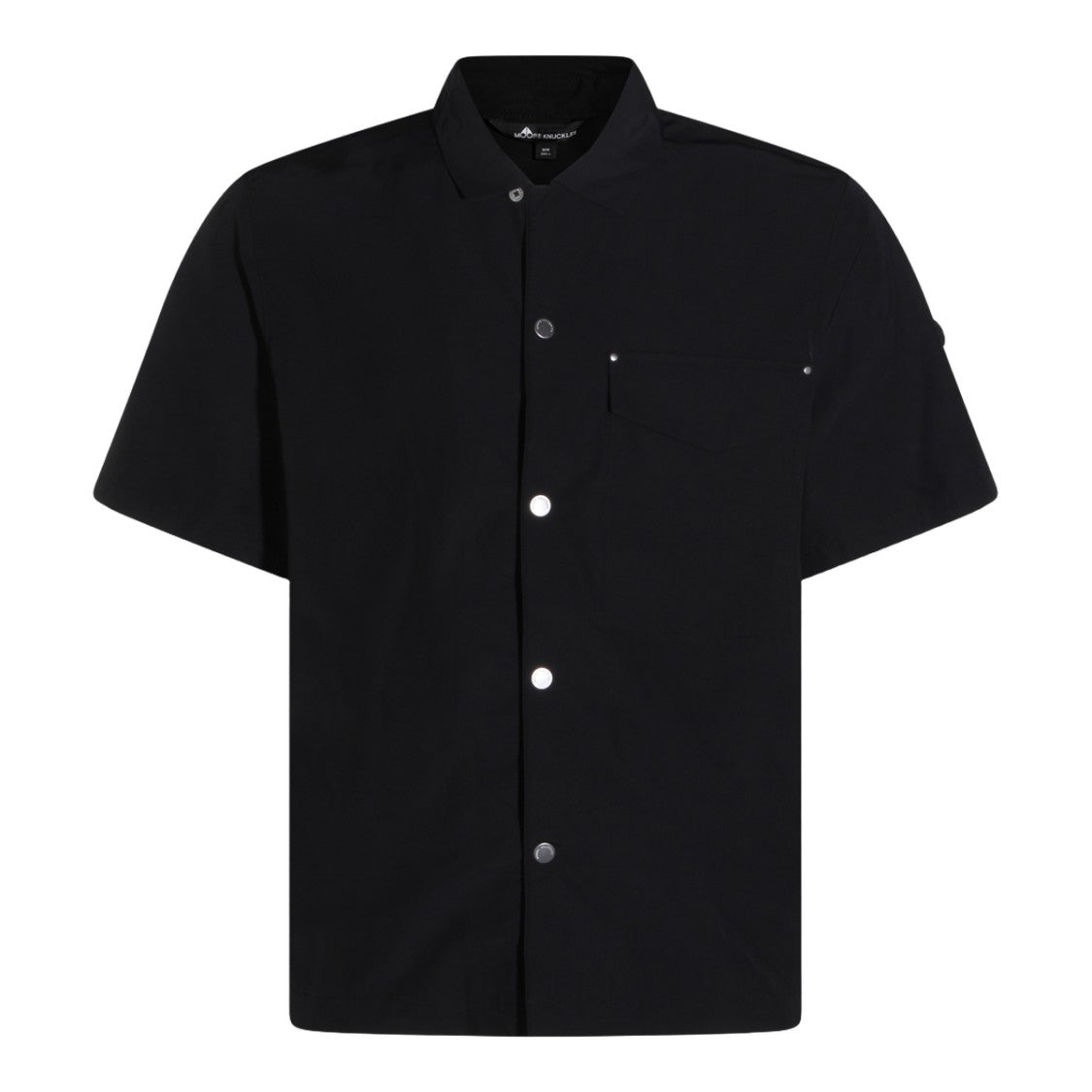 Moose Knuckles Button-Up Black Shirt With Pointed Collar