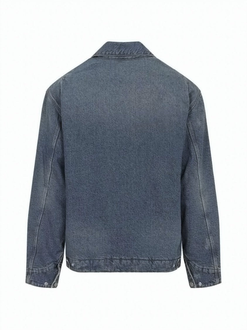 Carhartt Wip Vintage-Inspired Blue Denim Zip-Up Jacket With Classic Detailing