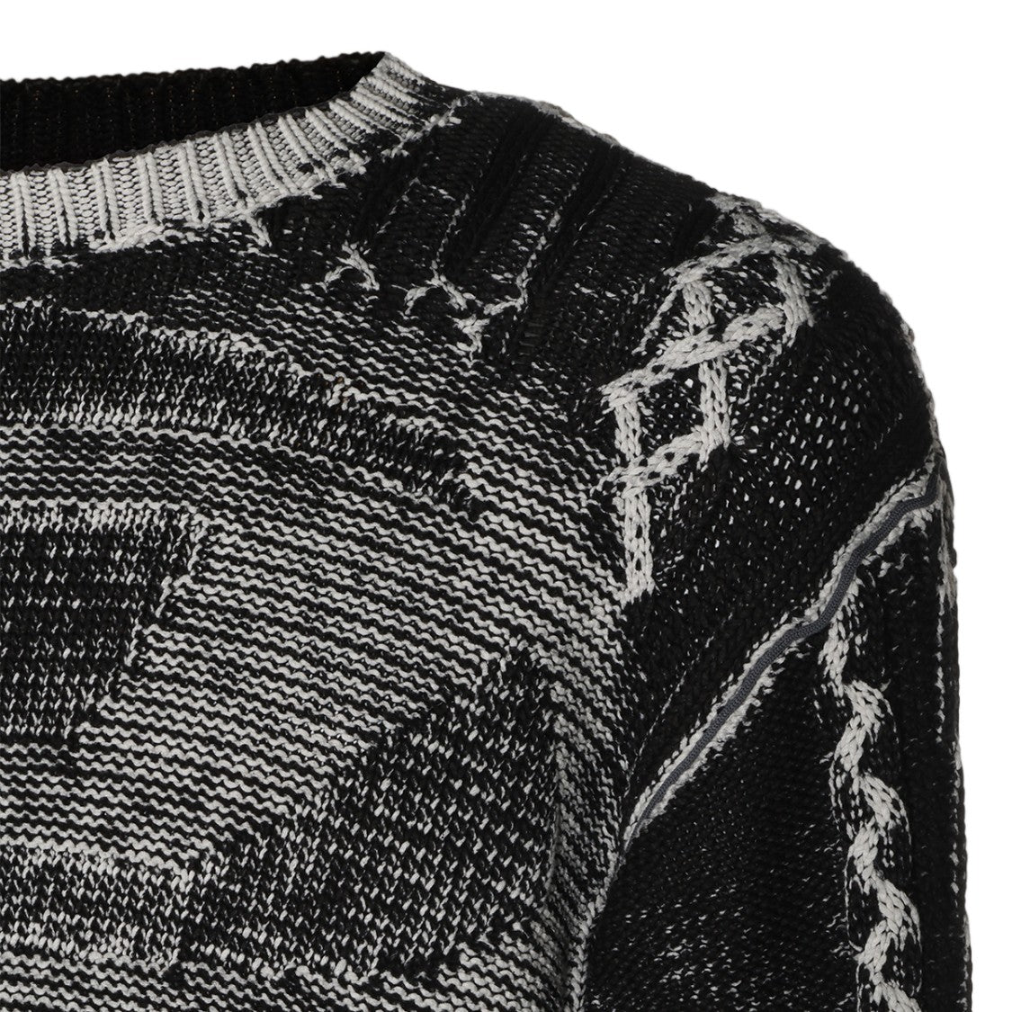 Diesel Textured Knit Sweater With Crew Neckline