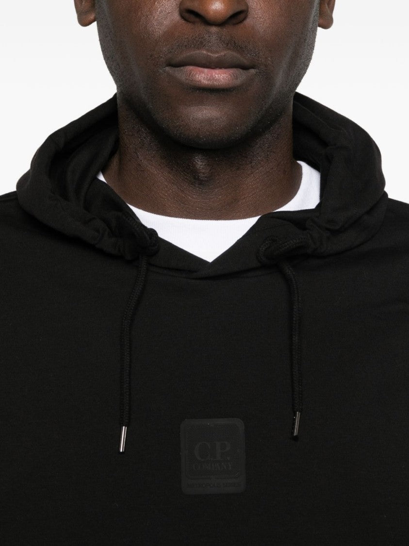 C.P. Company Black Logo Patch Hoodie