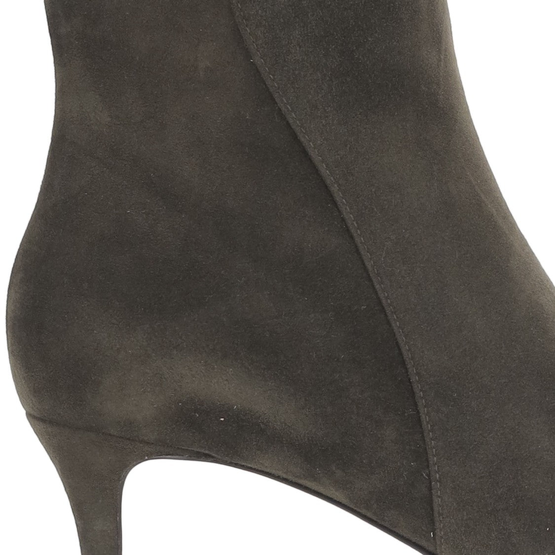 Gianvito Rossi Pointed-Toe Suede Ankle Boots With Side Zipper Closure