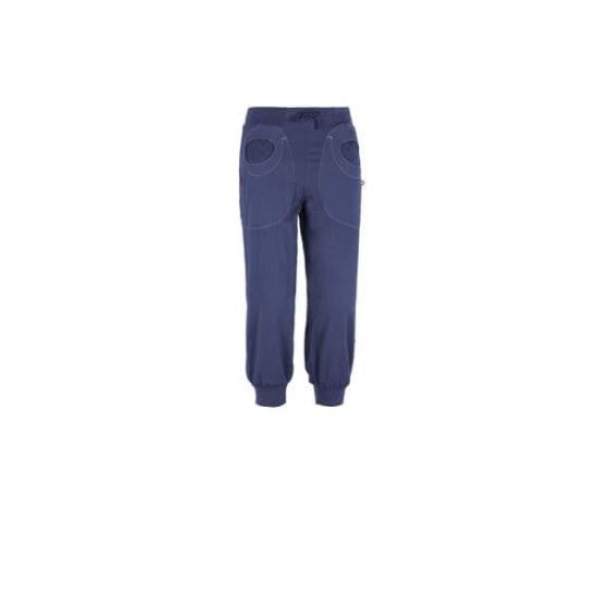 E9 Relaxed Fit Blue Track Pants With Ribbed Cuffs