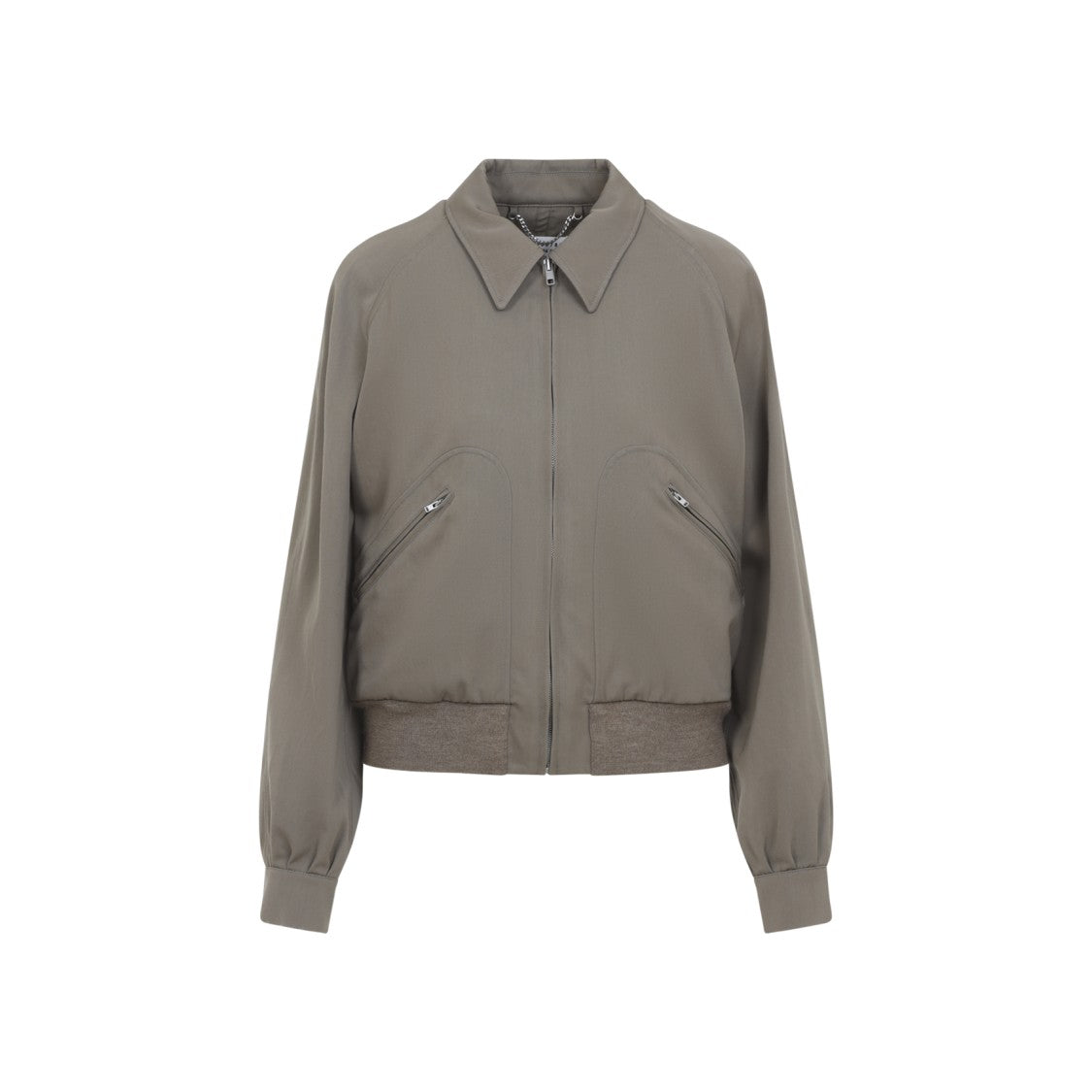 Maison Margiela Soft Wool Jacket With Classic Collar And Ribbed Details