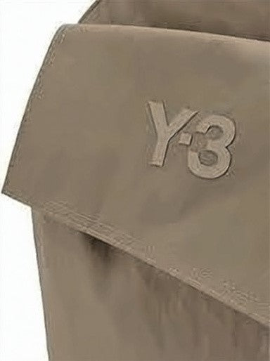 Y-3 Cylindrical Shoulder Bag In Smooth Polyamide With Flap Closures
