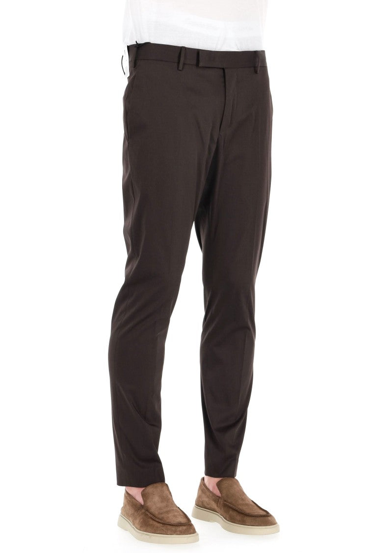 Pt Torino Dieci Model Cotton Twill Trousers
