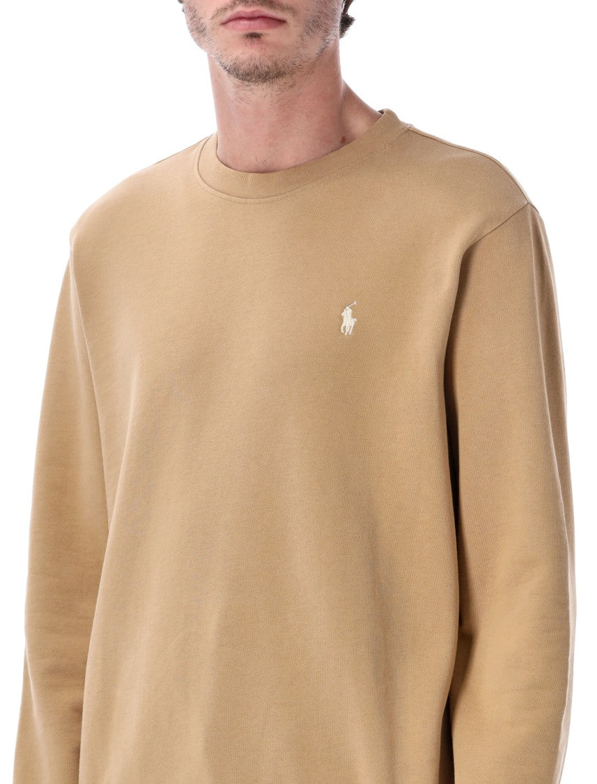 Polo Ralph Lauren Classic Rl Beige Cotton Sweatshirt