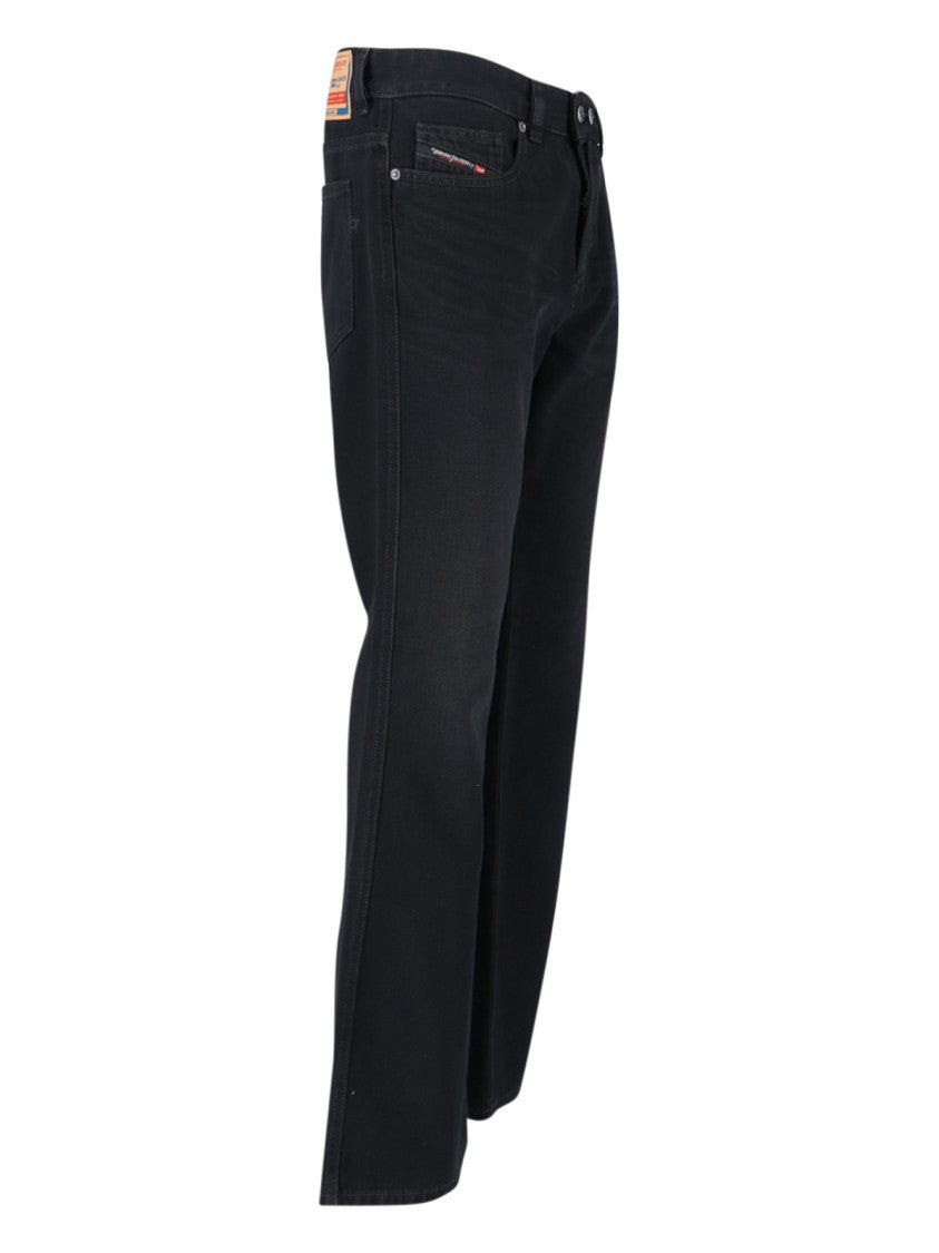Diesel Flared Black Jeans With Classic Five-Pocket Design