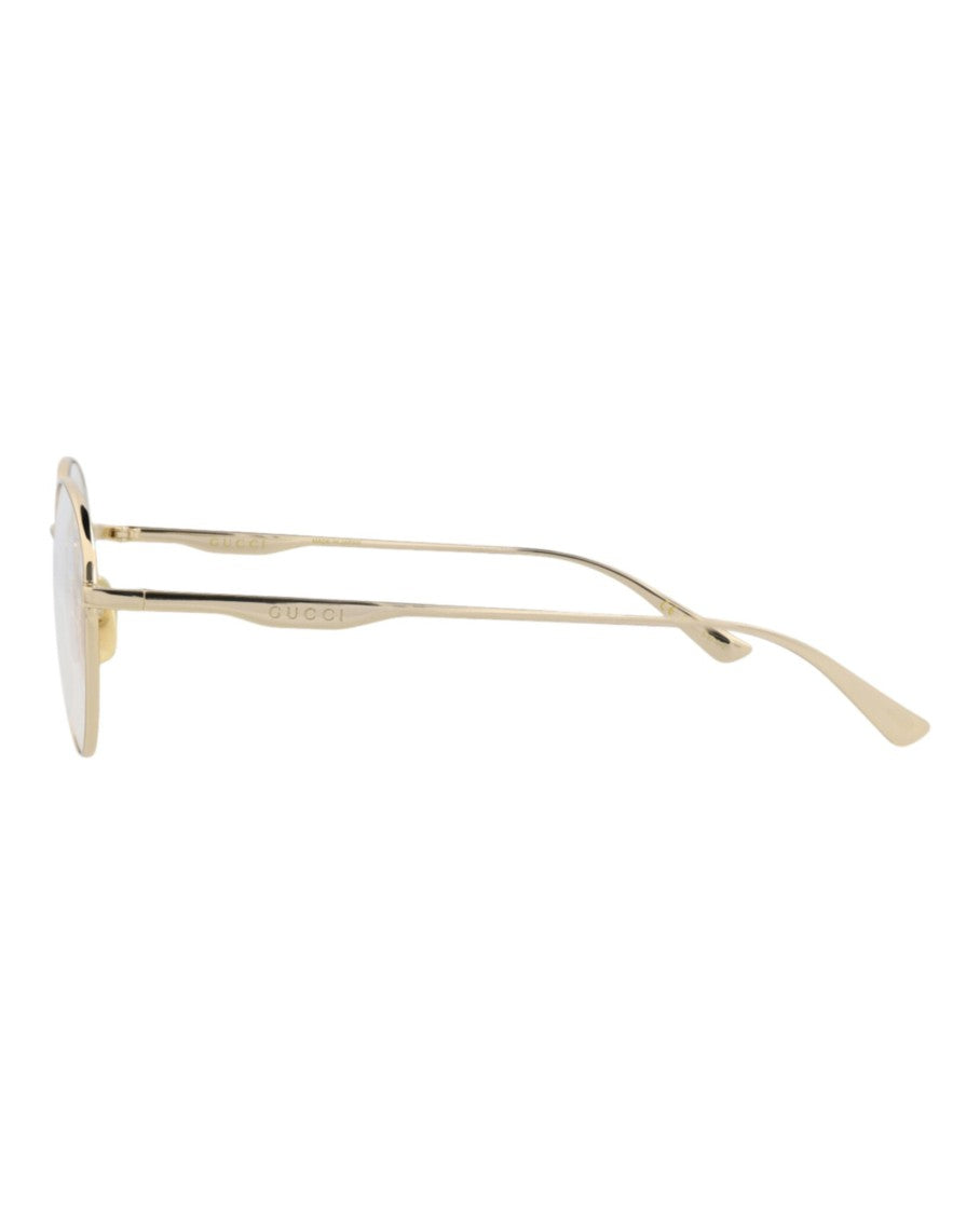 Gucci Round-Frame Metal Sunglasses