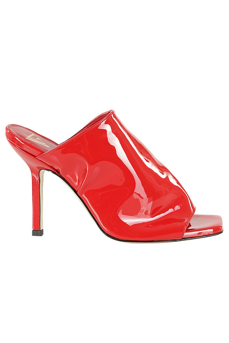 Giampaolo Viozzi Vernice Patent Leather Mules With Square Open Toe