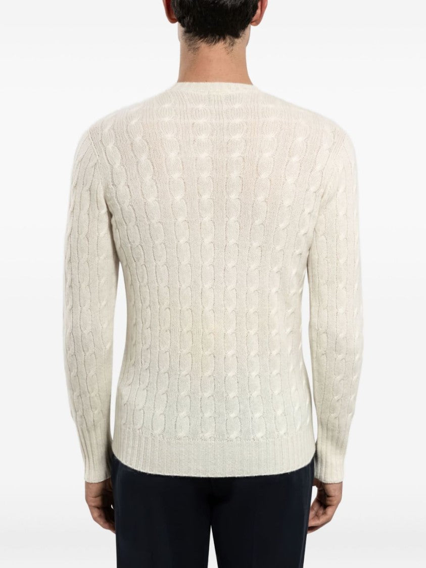 Drumohr Wool Sweater With Cables