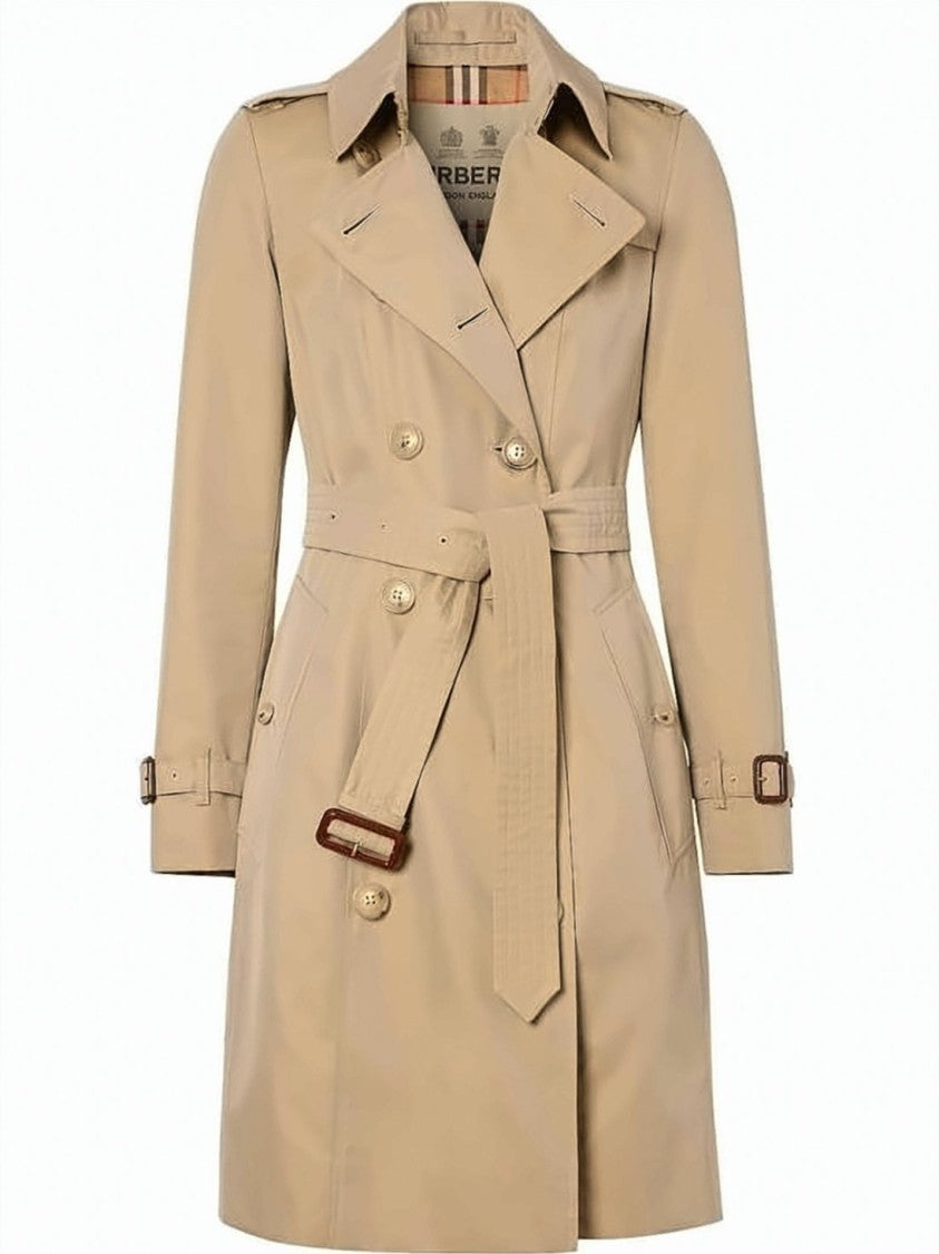 Burberry Double-Breasted Trench Coat With Belted Waist