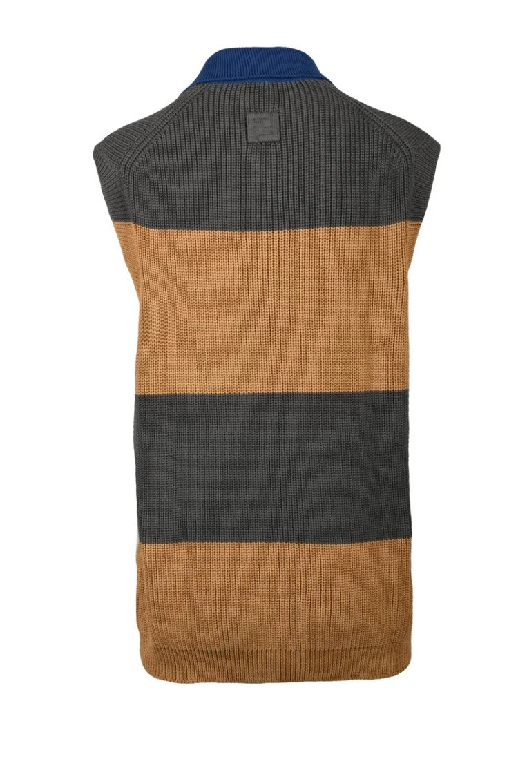 Fendi Vest Cotton - Blue/Brown