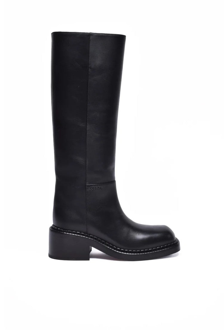 Prada Boots 5Cm Heel - Black