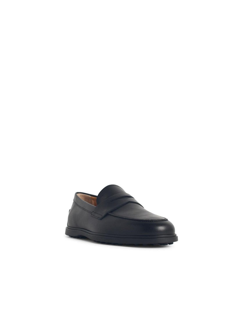 Tod's Black Leather Loafers