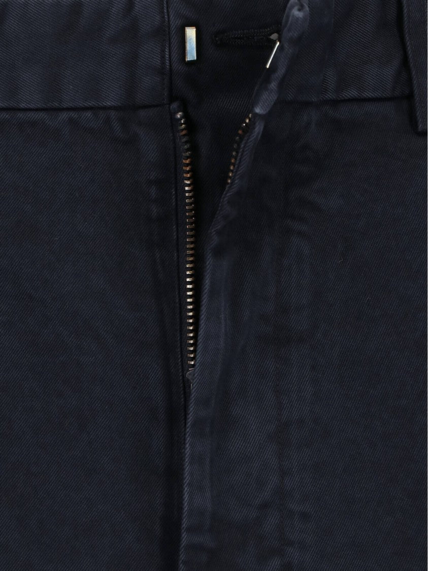 Auralee Black Straight-Leg Mid-Rise Tailored Trousers