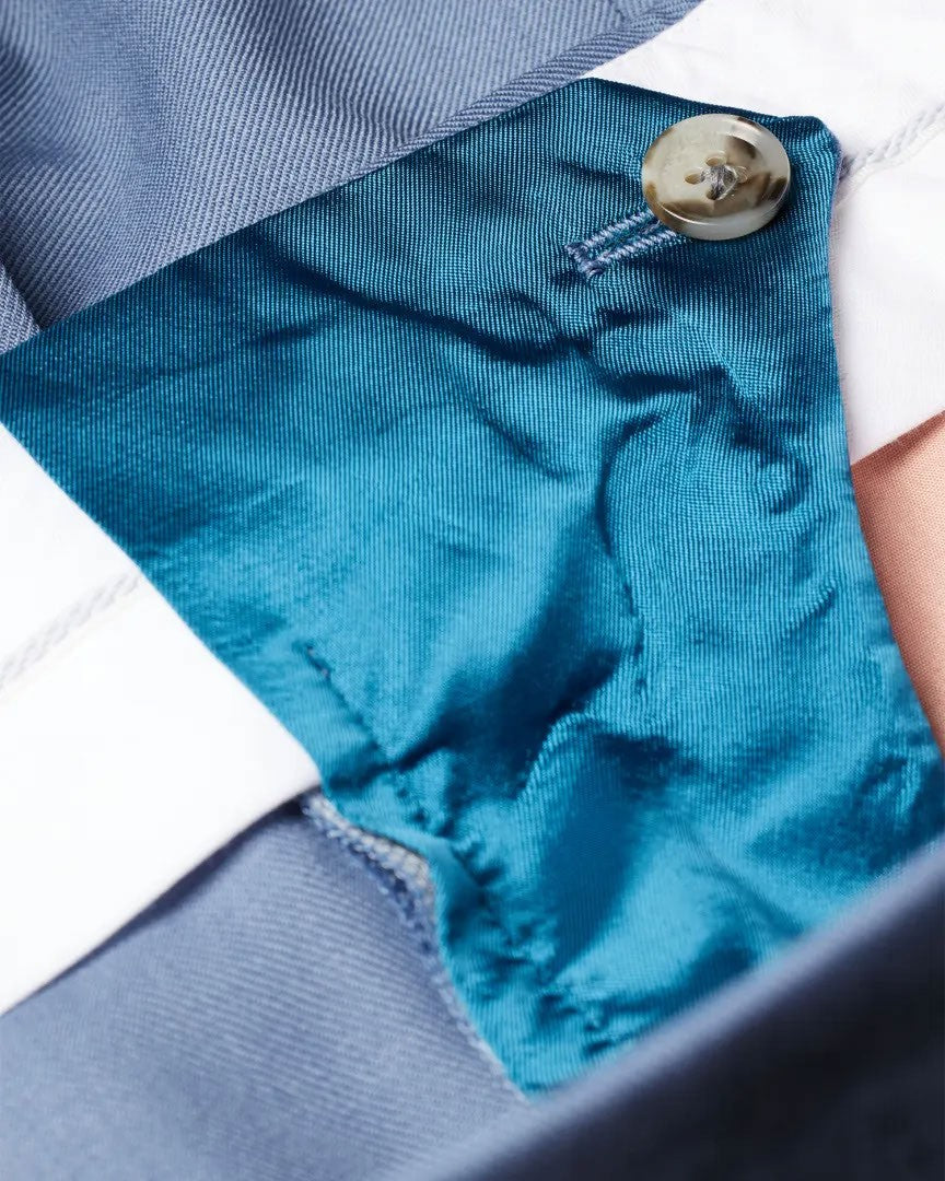 Paul Smith Dusty Blue Tailored Trousers With Contrast Trim