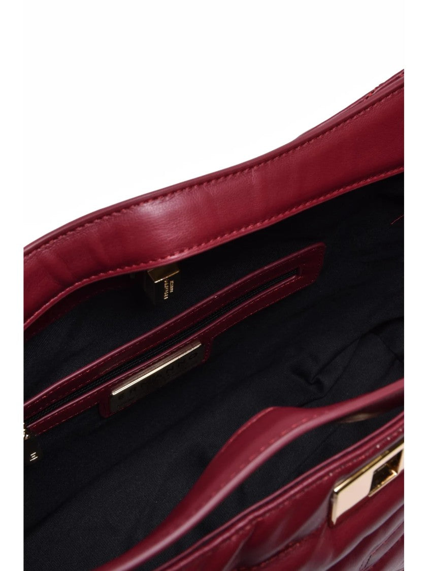 Ermanno Firenze Rachele Handbag With Embossed Lettering And Combination Lock