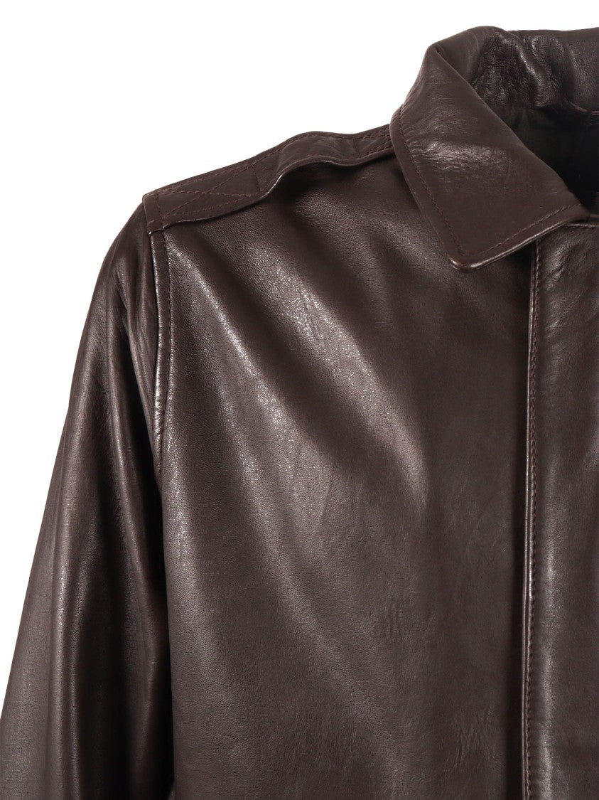 Schott Nyc Classic Brown Leather Bomber Jacket
