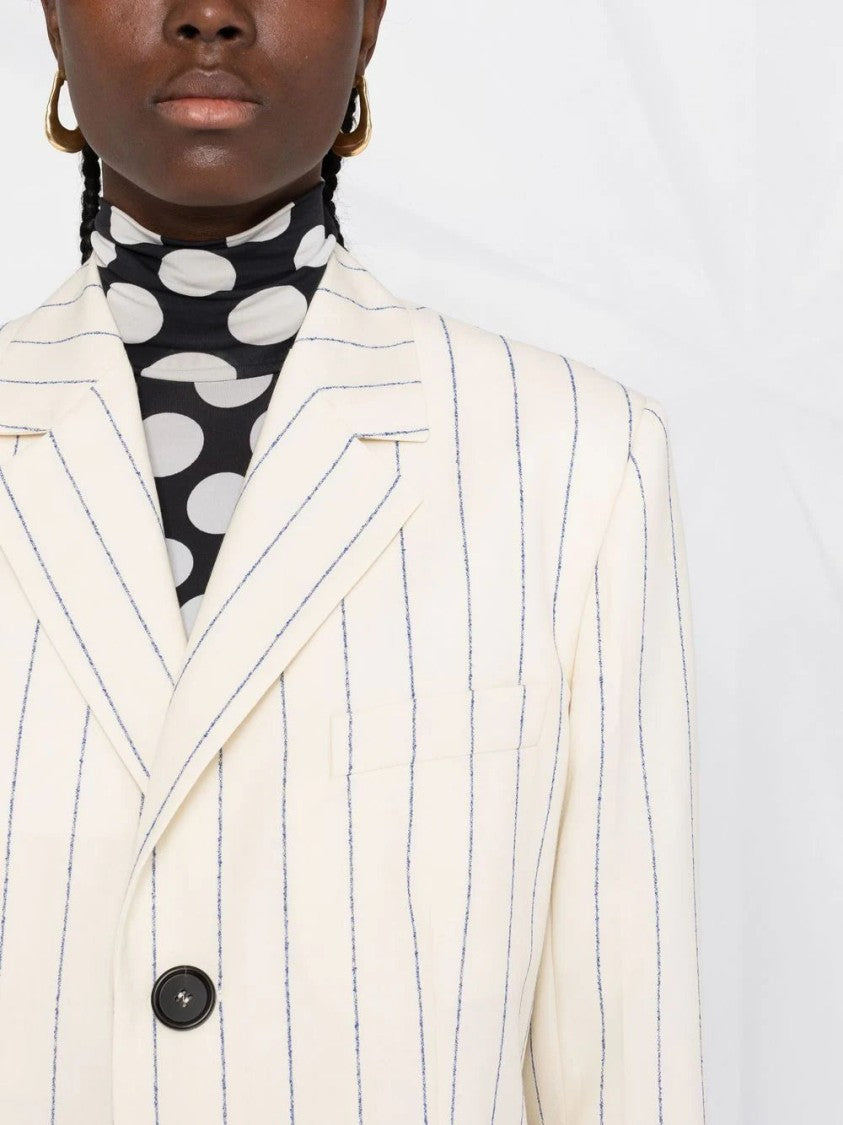 Marni Striped Virgin-Wool Blazer