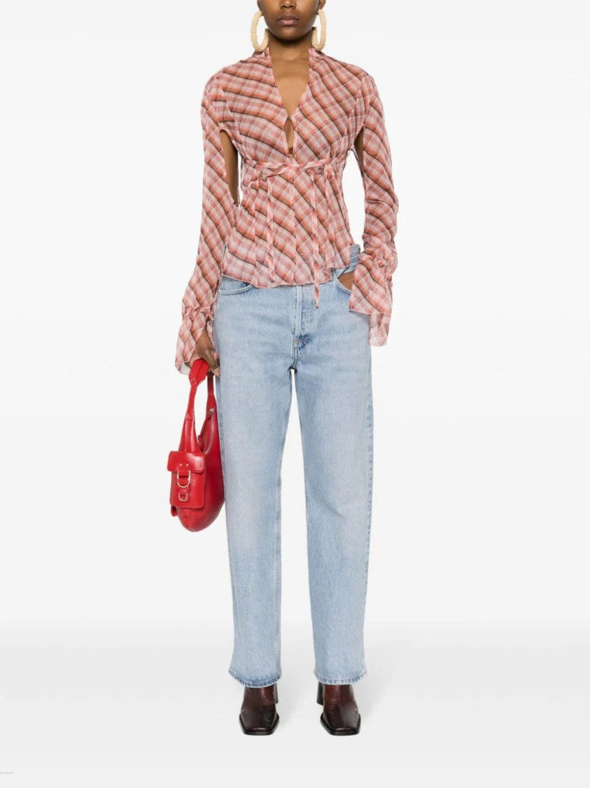 Agolde Fran Low-Rise Straight-Leg Jeans