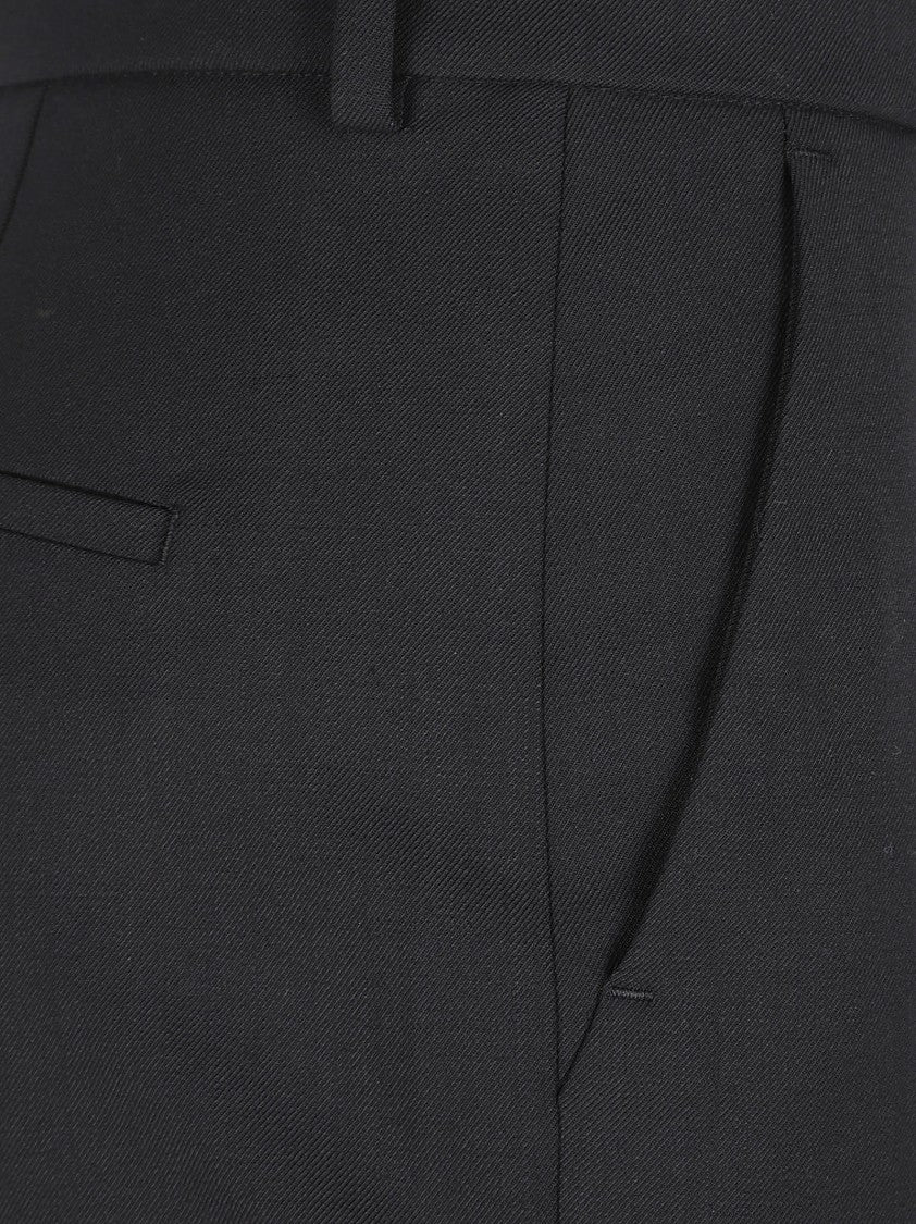 Max Mara Tailored Black Trousers With Flared Hem