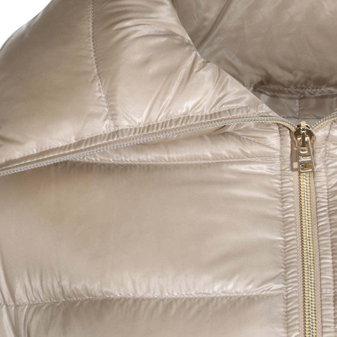 Herno Quilted Short Coat With High Collar