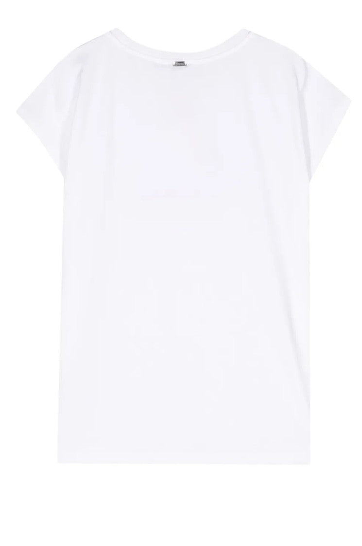 Herno Relaxed-Fit White T-Shirt With Logo Design