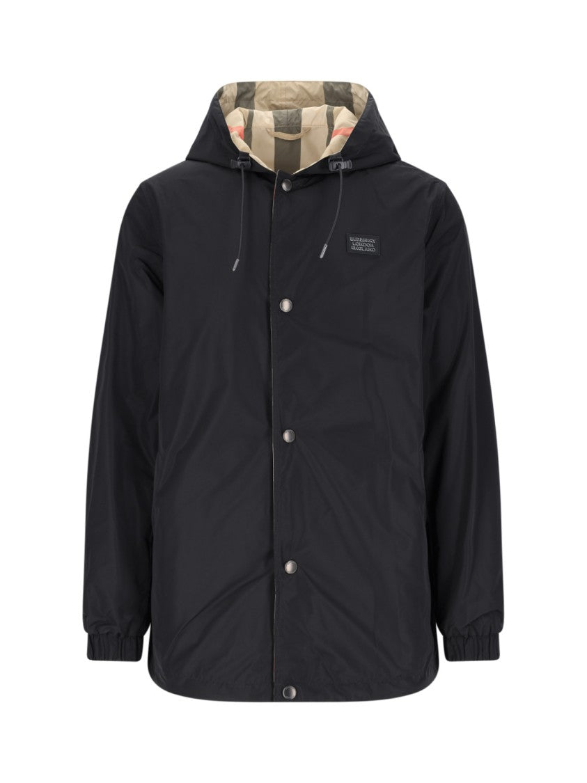 Burberry Reversible Hooded Jacket – Black/Beige