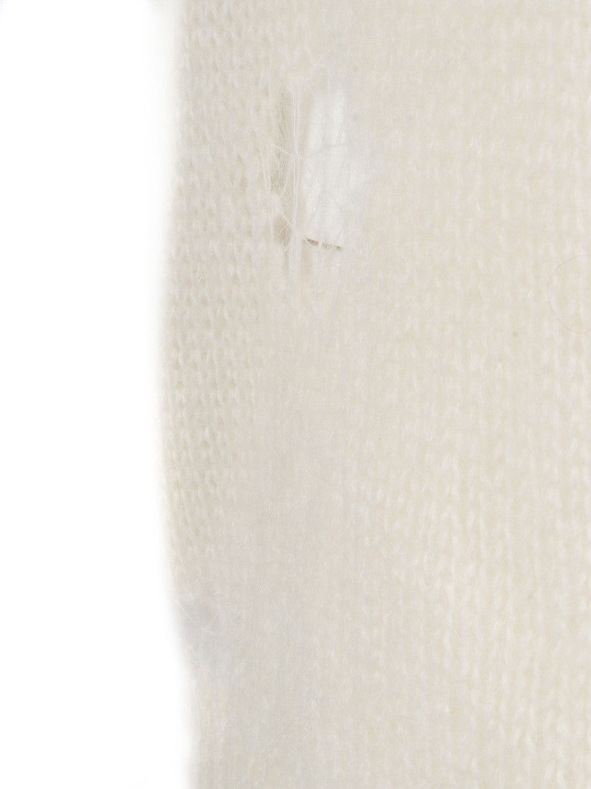 Fabiana Filippi Lightweight Mohair Blend Sweater With Openwork Design