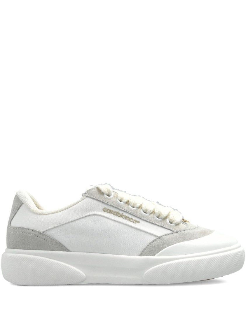 Casablanca Low-Top Leather Sneakers With Suede Accents