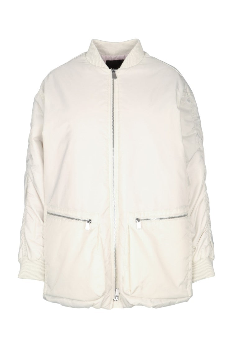 Pinko Boxy Silhouette Padded Jacket With Ruched Sleeves