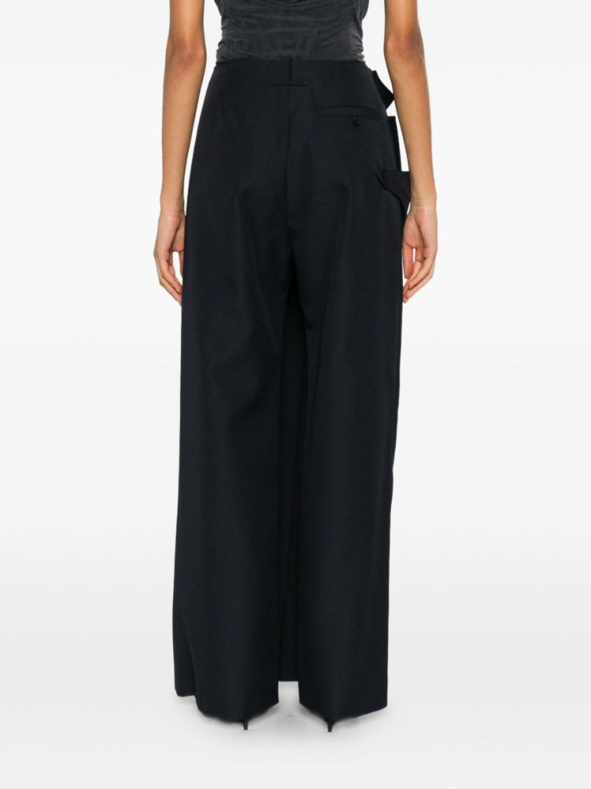 Jean Paul Gaultier Blue Wrap Design Cut-Out Skirt