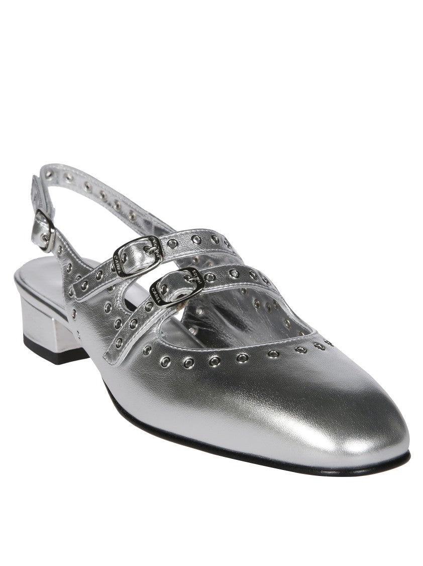 Carel Silver Low-Heeled Mary Jane 05 Shoes