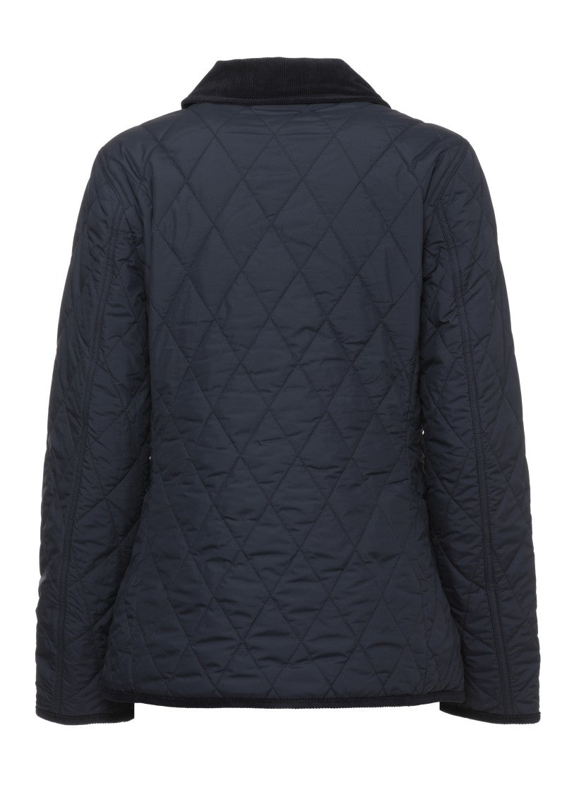 Polo Ralph Lauren Blue Quilted Velvet Detail Down Jacket