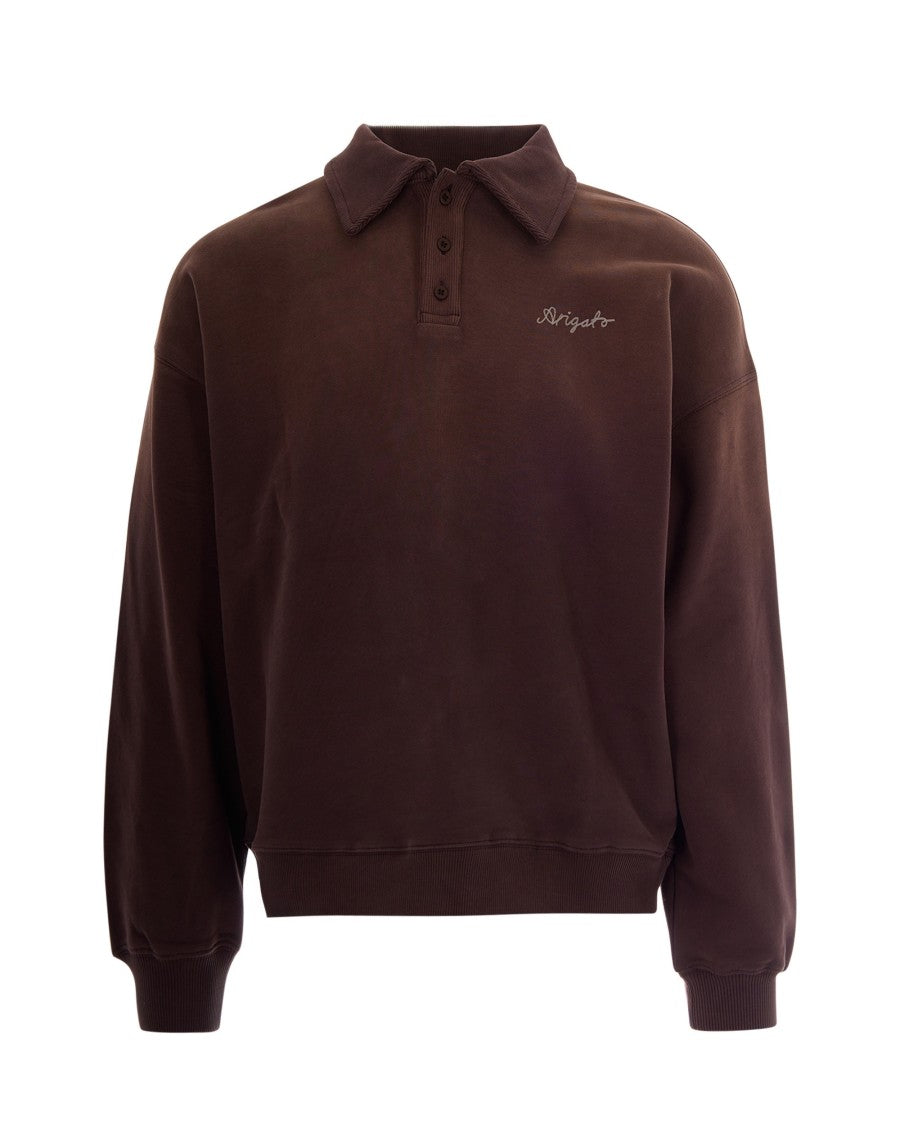 Axel Arigato Maze Dark Brown Knit Shirt