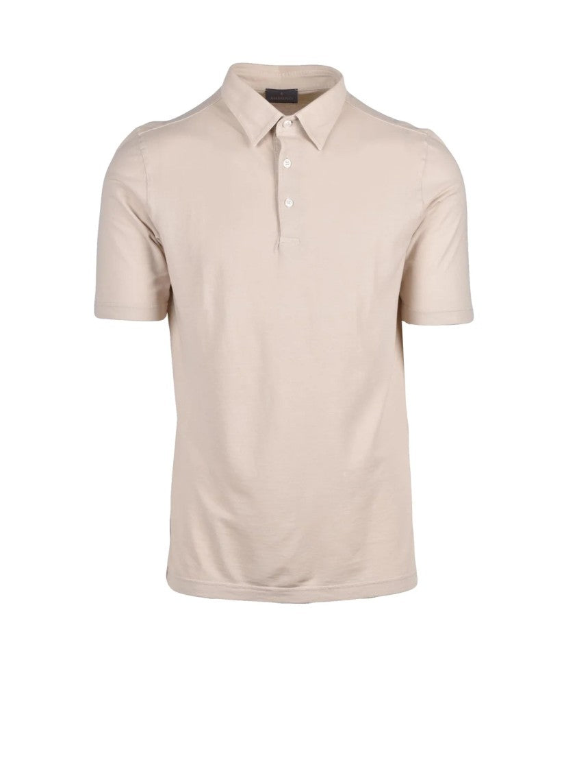 Ambrosio Beige Cotton Classic Polo Shirt