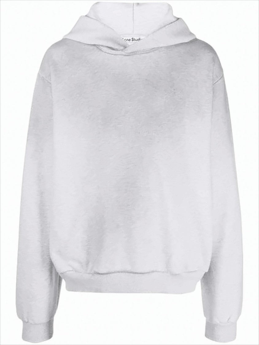 Acne Studios Oversized Grey Hoodie With Relaxed Fit And Bold Detailing