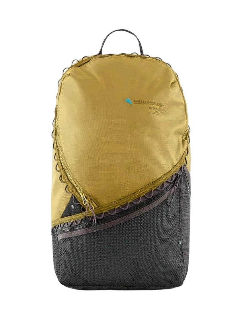 Klattermusen Structured Brown Polyamide Backpack With Unique Edging